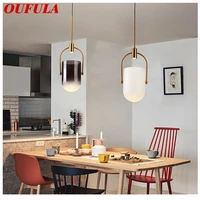 oufula nordic creative pendant light contemporary simple led lamps fixtures for home dining room