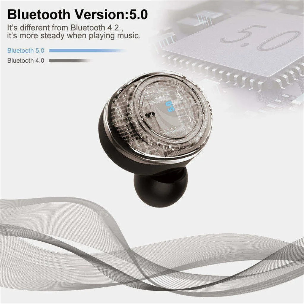 Наушники-вкладыши мини-гарнитура 3D стерео звук спортивные наушники с микрофоном