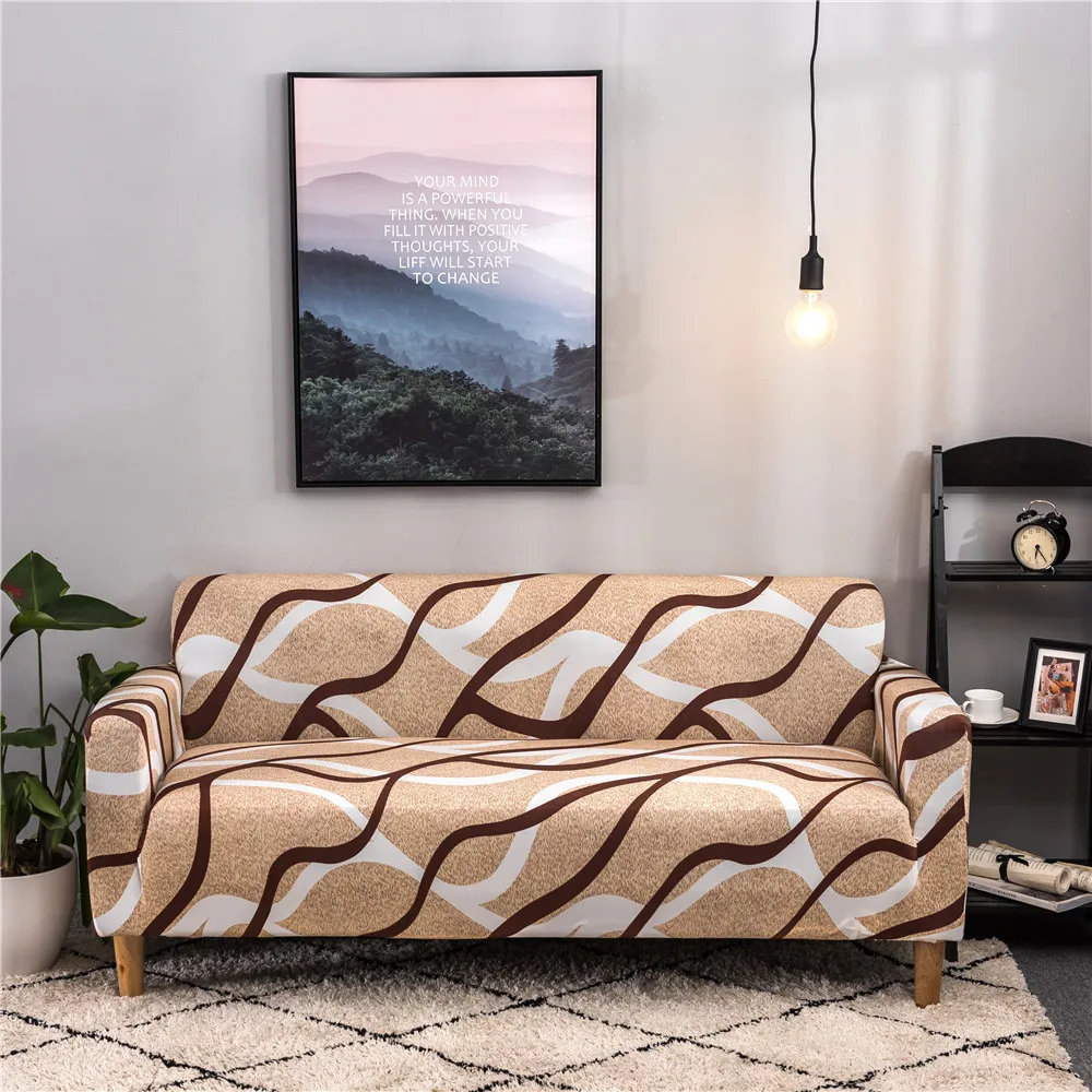 

24 Colors Slipcover Stretch Four Season Sofa Covers Furniture Protector Polyester Printing Couch Cover Sofa Towel 1/2/3/4-seater