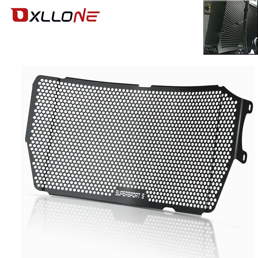 

Motorcycle Accessorie Aluminium Radiator Grille Guard Cover For Ducati SuperSport S Radiator Guard 2017 2018 2019 2020 with logo