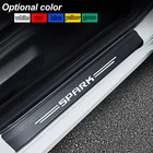 Автомобильные аксессуары, накладки на пороги, защитные наклейки из углеродного волокна для Chevrolet Spark, Колорадо, Cruze, Trax, Стайлинг автомобиля