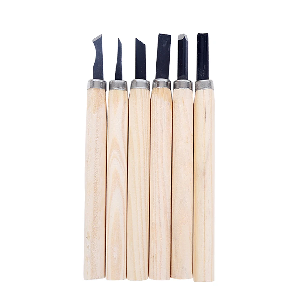 

6pcs Professional Wood Carving Chisel Knife Hand Tool Set For Basic Detailed Carving Woodworkers Gouges Multi Purpose DIY