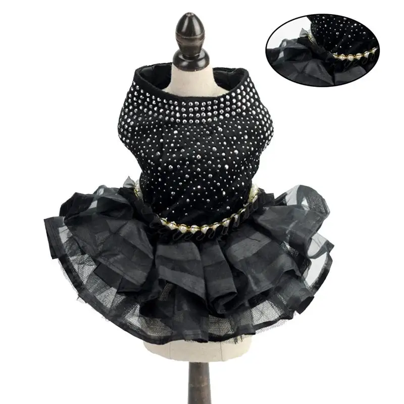 Стильная кружевная юбка для собаки удобное модное платье пачка костюм питомца