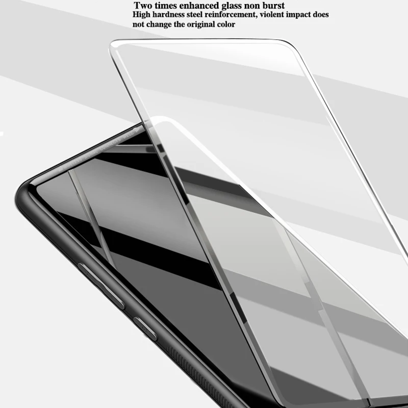 Auroras For Realme 5 Pro Tempered Glass Case with Soft Frame Shockproof Back Cover 3 X2 X Q XT Cases Funda | Мобильные телефоны и