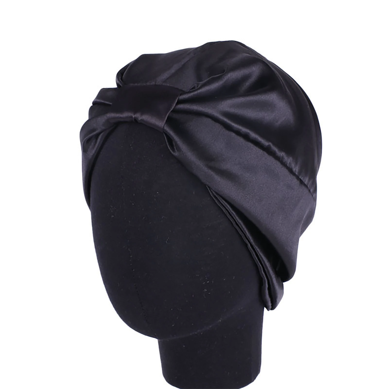 

Satin Bonnet Home Reusable Elastic Band Sleep Cap Head Cover Protection Soft Travel Double Layer Waterproof For Women Comfort