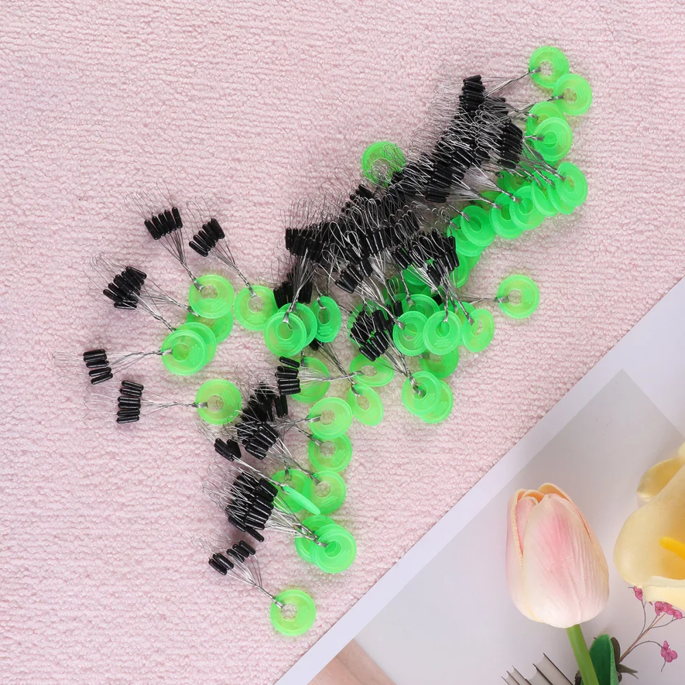 100 шт. бусины для рыбалки круглые черные креативные резиновые пробки рыболовный