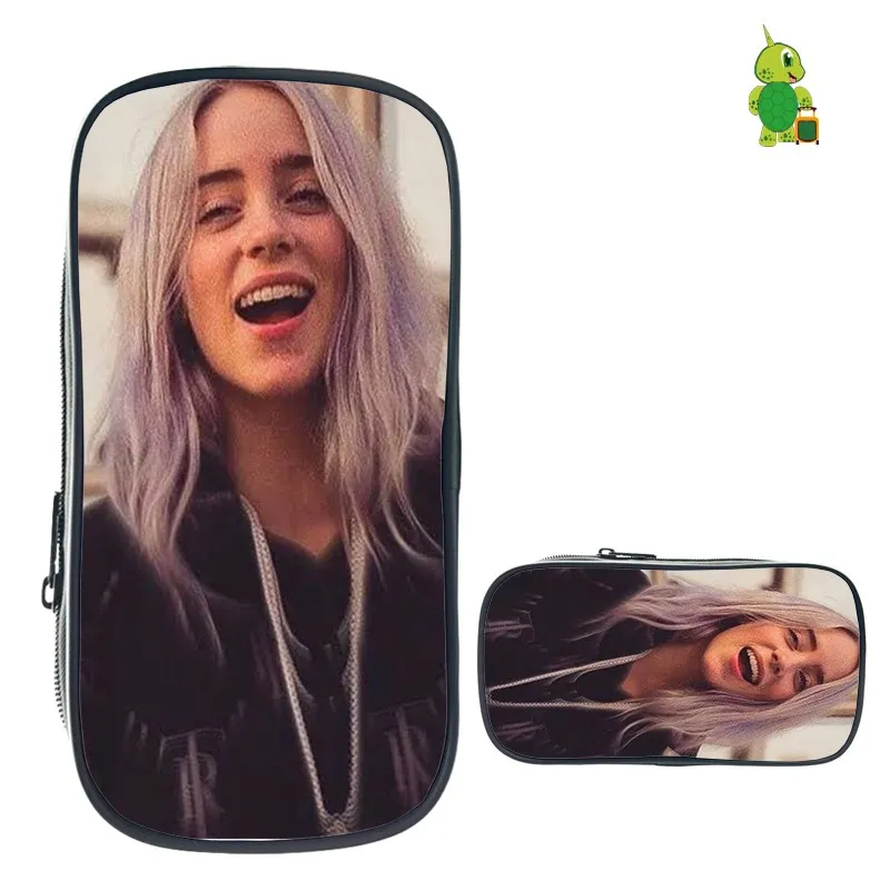 27 Billie Eilish пеналы для девочек-подростков, косметички, школьные принадлежности, канцелярские принадлежности, сумка для хранения, Billie Eilish, хип-хоп, косметичка - Цвет: 27
