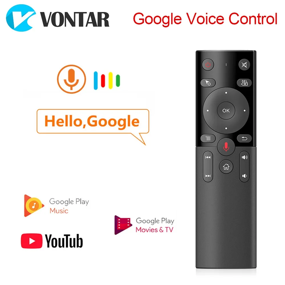 VONTAR H17 G20 Voice Remote Control 2.4G Wireless Air Mouse with IR Learning Microphone Gyroscope for Android TV Box Mini PC