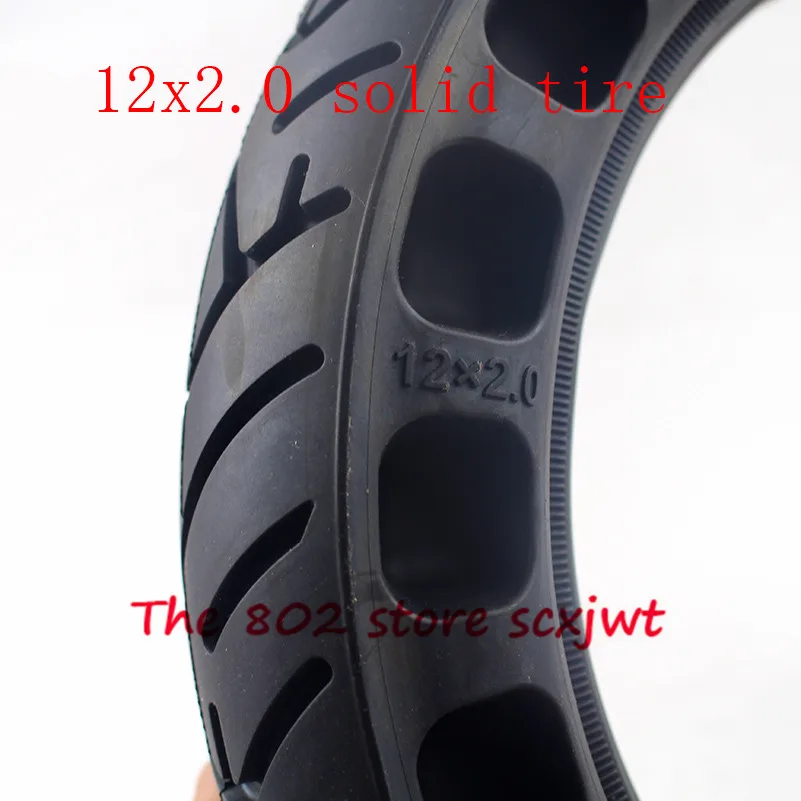 Size12x2.0 твердые шины 12x2,125 велосипед складной электрический скутер 12 дюймов не надувная шина подходит для многих газовых скутеров E-bike