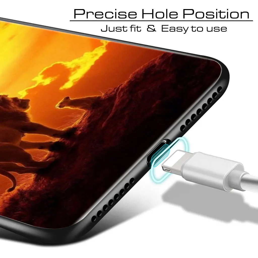 Милый мультяшный силиконовый чехол для iphone xr x xs max 8 plus 7 7plus 6 6s 11 pro max THE LI0N KING анти-осень мягкий чехол на заднюю панель телефона