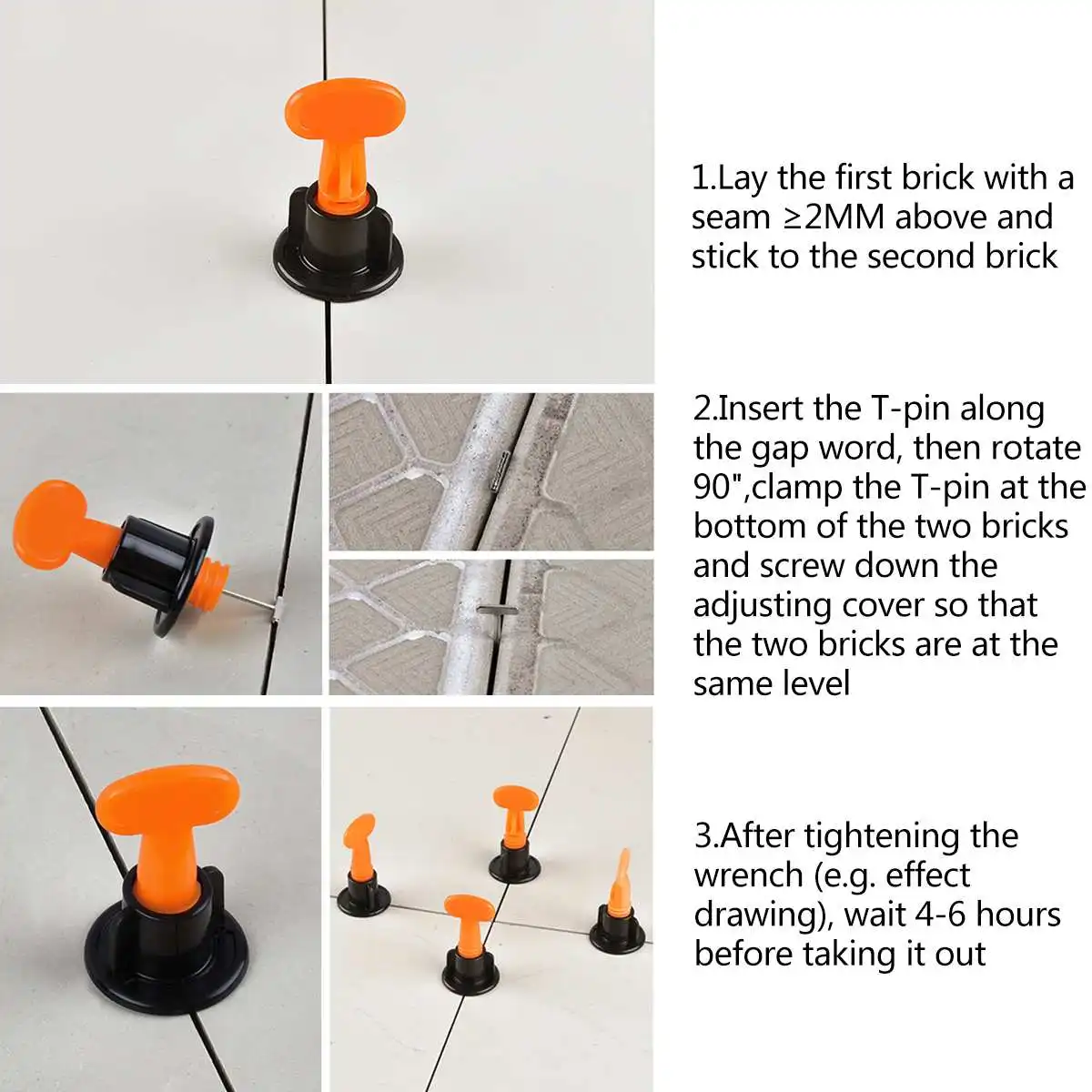 

252Pcs/Set Alignment Tile Leveling Wedges Tile Spacers System Flat Ceramic Leveler for Floor Wall Construction Tools Locator