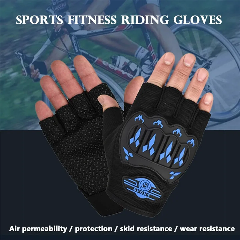 

Bicycle Half Finger Cycling Bike Gloves Riding Outdoor Sports Protector for Men and Women Absorbing Sweat Golves