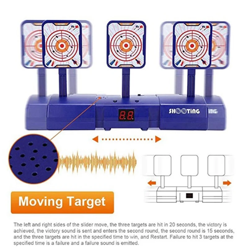 Автоматическая электронная цифровая мишень сброс игрушечная цель со звуковыми