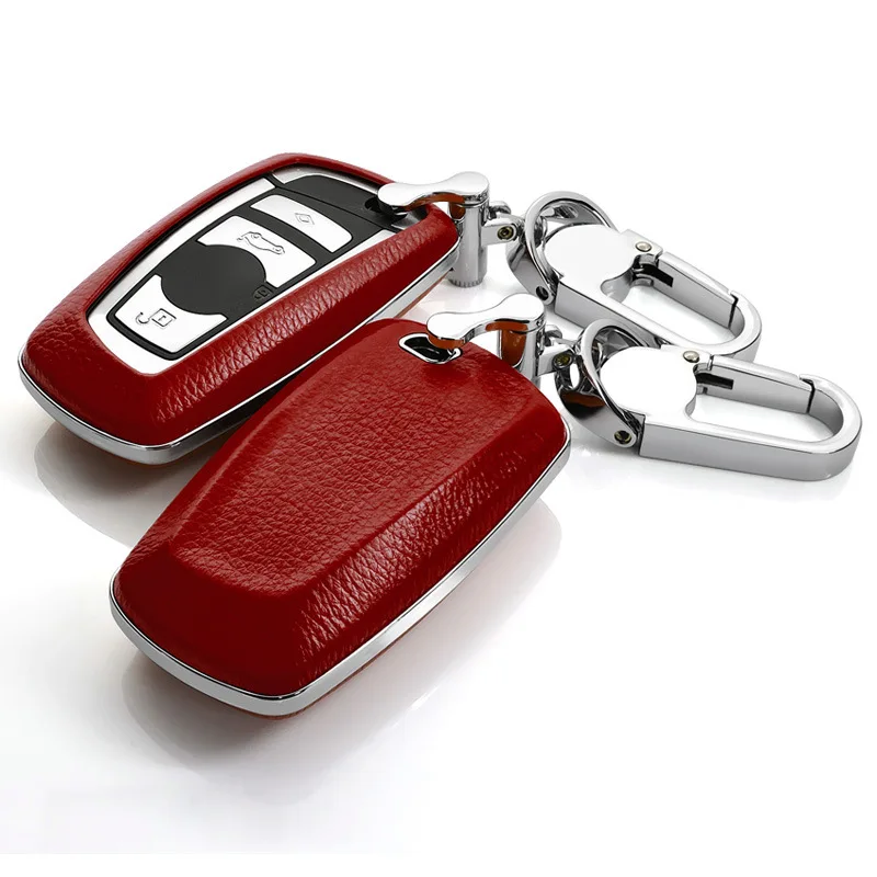 Верхний слой кожа + ABS чехол для дистанционного ключа от машины автомобильный BMW 1 2