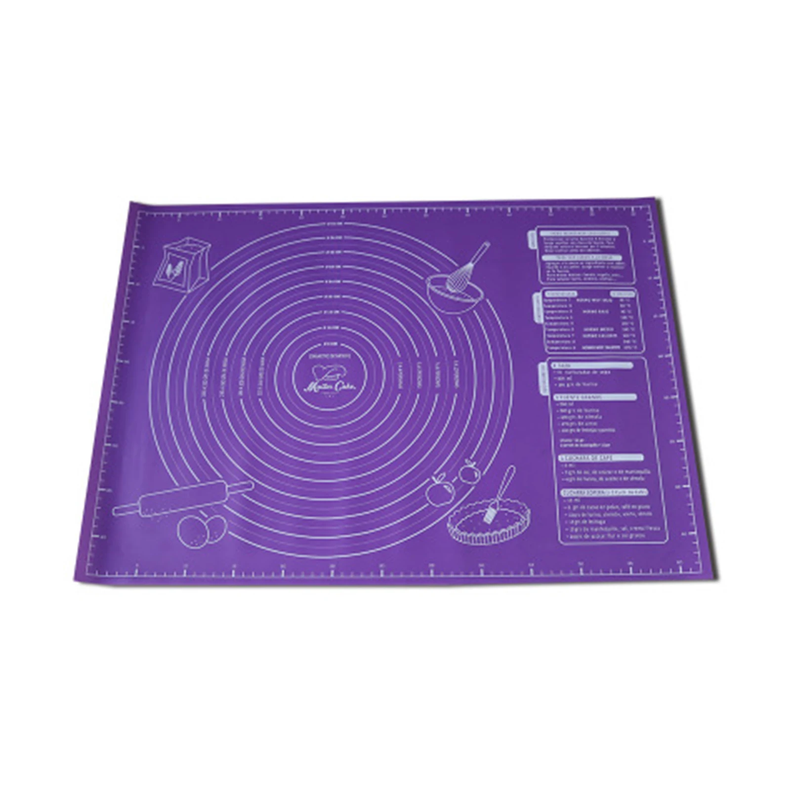 

Baking Mat Rectangle Non Slip Siliconewith Scale Design Counter Dough Mat BOM666