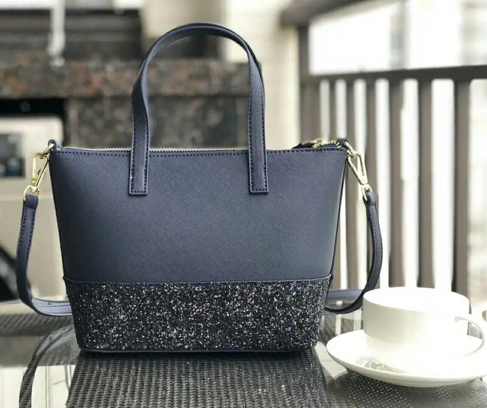 navy blue Горячее стильное Новое поступление Европейская и американская мода новая сумка на одно плечо расшитая блестками цветная сумка модная женская сумочка со звездами - Цвет: navy blue