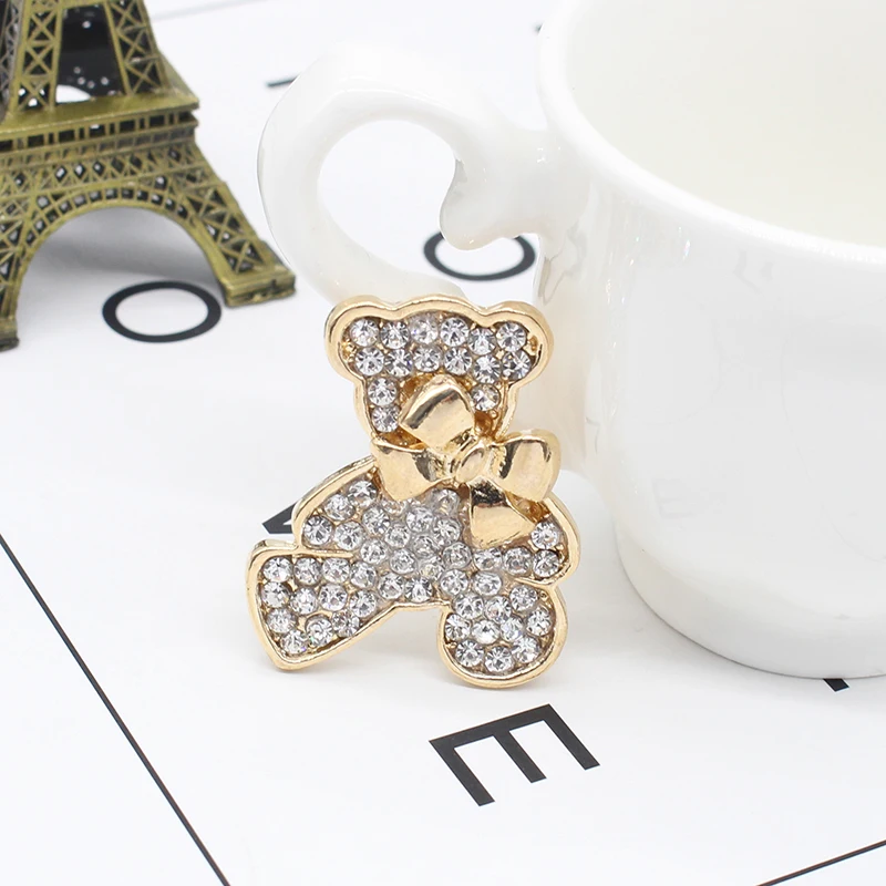 Полный Мишка со стразами брошь ювелирные изделия люксовый бренд Rhinestone Bowknot