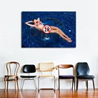 Девочке для загара в бассейне фото декоративные Плакаты и принты из плотной ткани, Декоративная Настенная картина без рамки для Гостиная