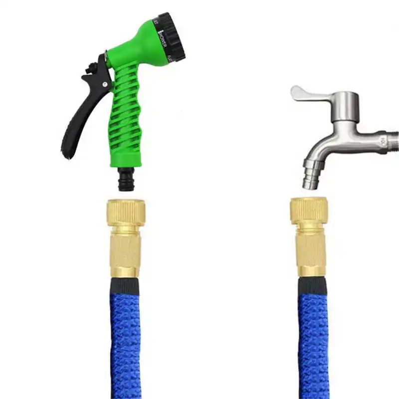 

25FT-100FT flexible Garden Hose Swellable Water Pipe Garden Watering Spray gun Set High Pressure Car Wash Weapon Outdoor Product