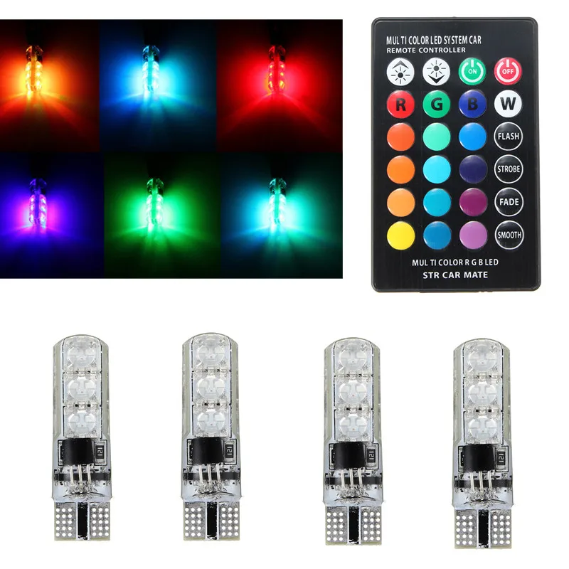 4 шт. светодиодные лампы RGB W/пульт дистанционного управления 194 168 501 стробоскоп