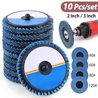 10 шт., откидные диски, 23 дюйма, шлифовальные диски, Зернистость 406080120, зернистость рулонный замок, шлифовальные диски, лезвия для угловой шлифовальной машины