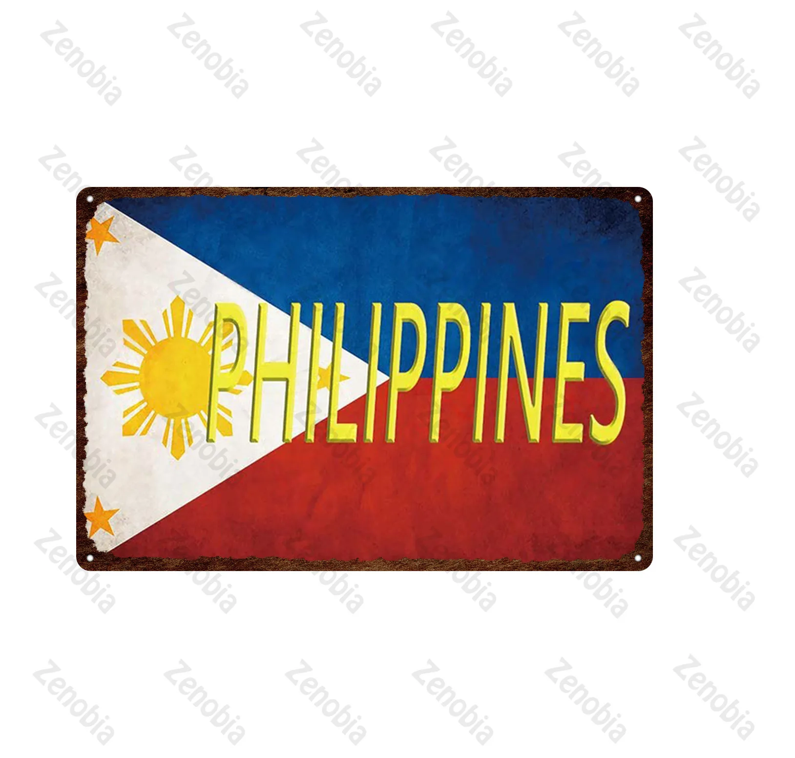 Винтажный металлический плакат номерной знак популярный Национальный флаг