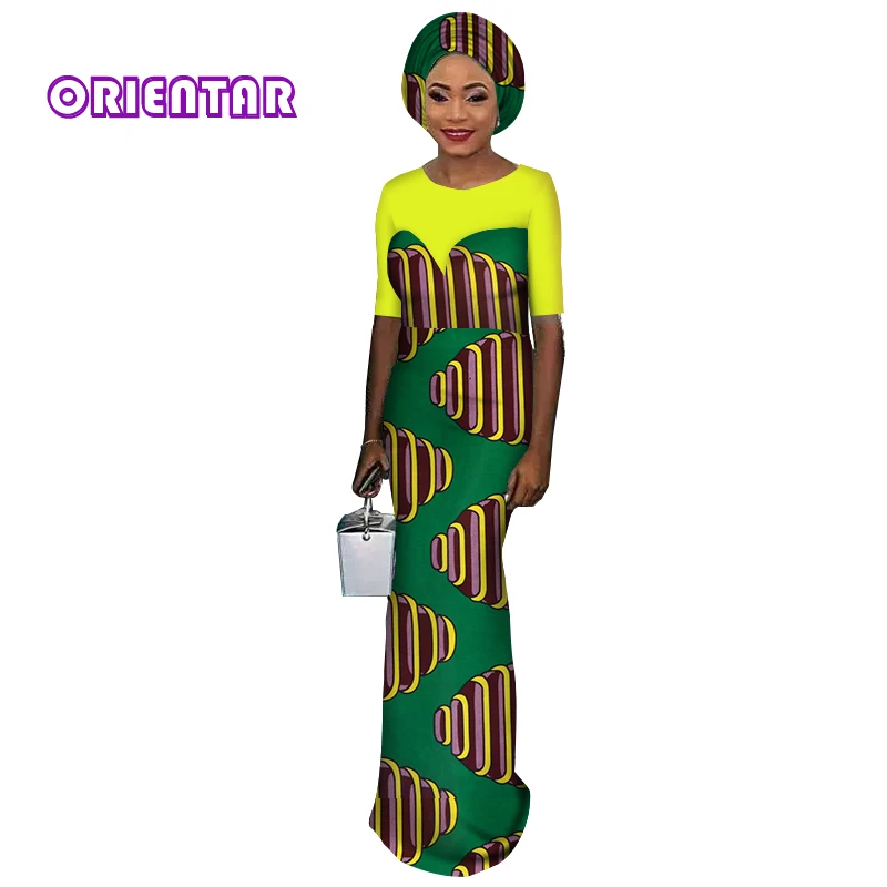 2 шт. для женщин комплект из обуви в африканском стиле платье и платок элегантные