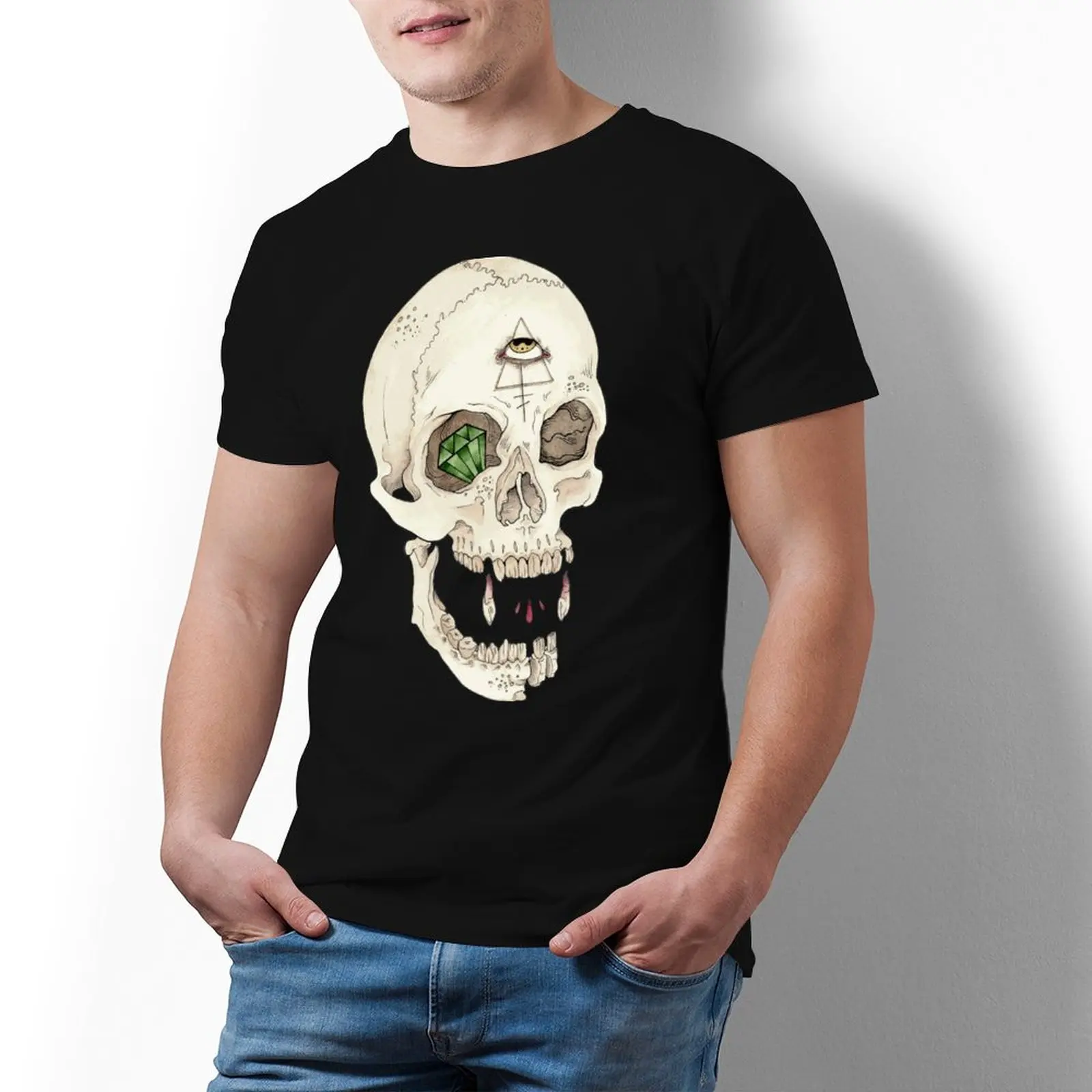 

Забавная Мужская футболка с рисунком зубов, 100 хлопок, Классическая футболка с коротким рукавом 4xl