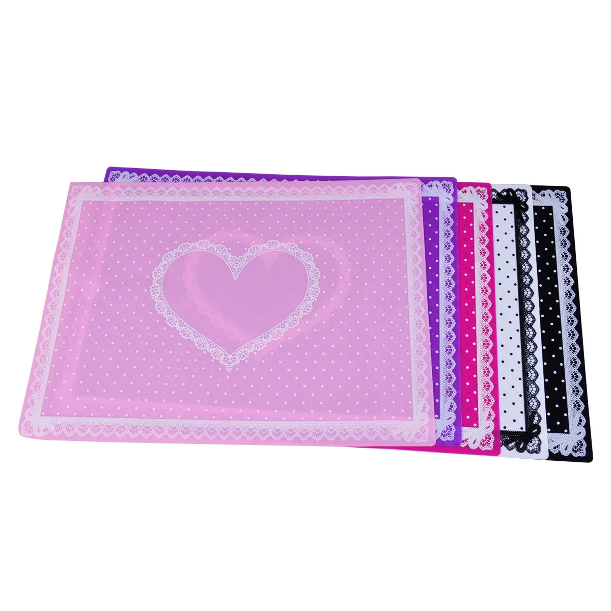 

Silicone Lace Wave Point Foldable Nail Art Hand Rests Heart Folding Washable Silicone Lace Dot Nail Art Hand Pad Manicure Mat