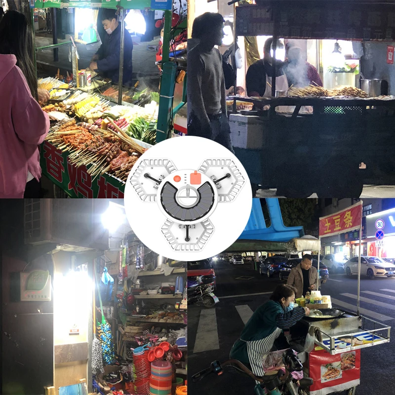 

Portable LED Solar Light Remote Control Solar Charge Usb Rechargeable Lamp Night Maket Emergency Light Tent Camping Work Light