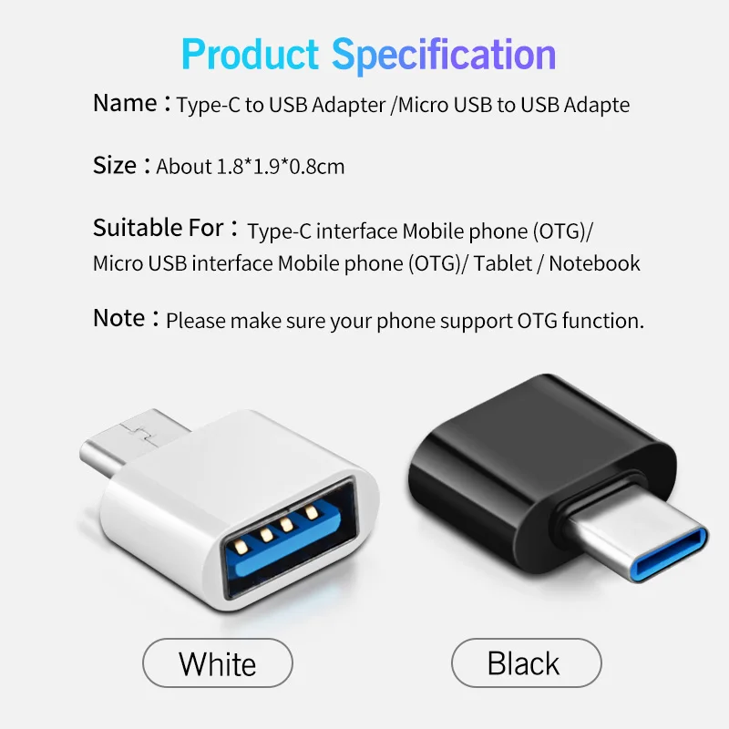 адаптер fonken usb c otg для macbook xiaomi type c конверте