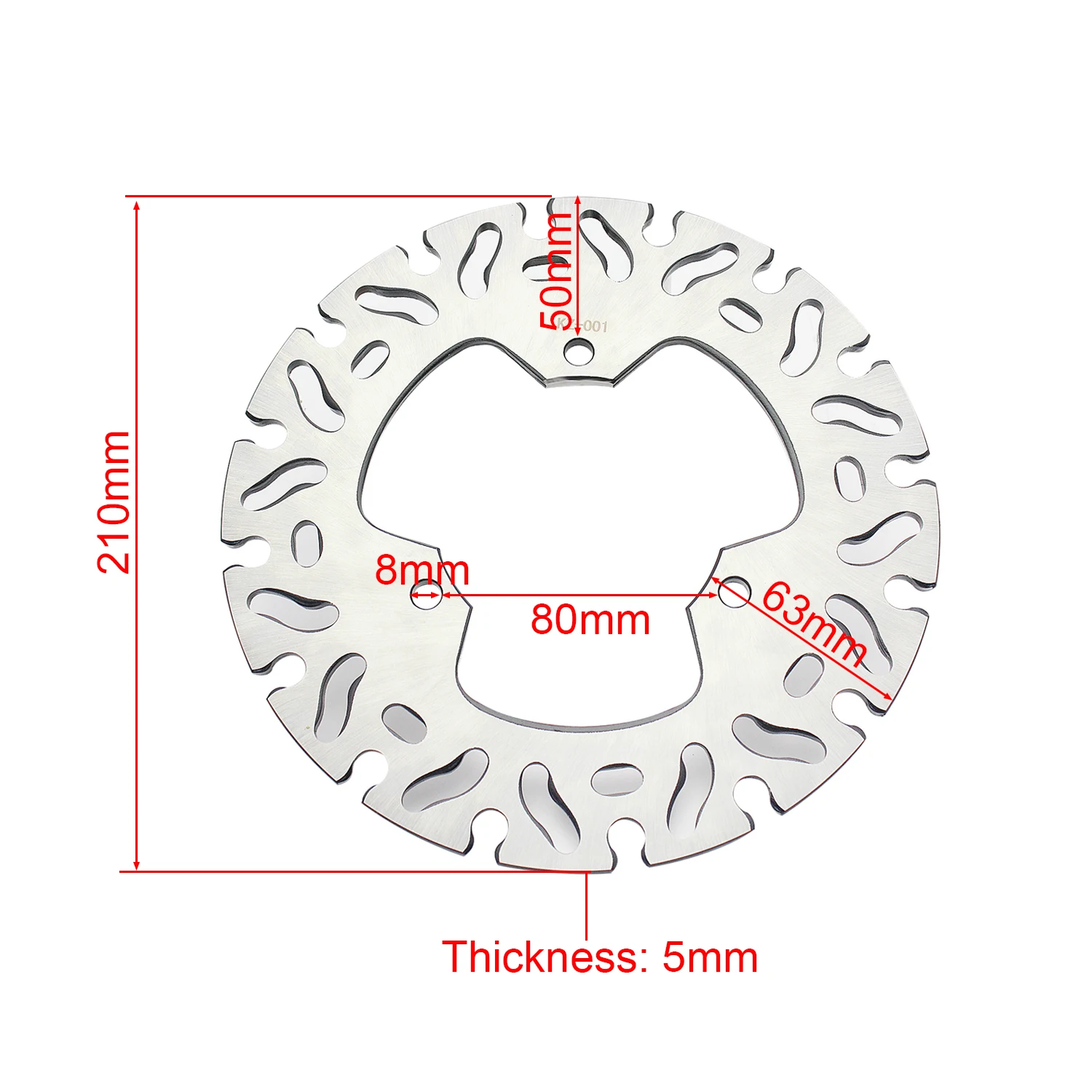 

Dirt Motorcycle Rear Brake Disc Rotor for YAMAHA TZR125/TZM150/TZR250/FZR250/FZR400