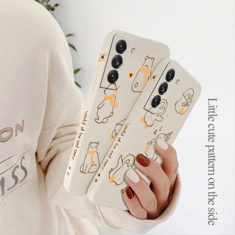 Side-printed Text Phone Case For SamsungGalaxy S22 S21 S20 FE S10 Note 20 10 Ultra Plus A72 A52 A32 A71 A51 A31 A21S 4G 5G Cover