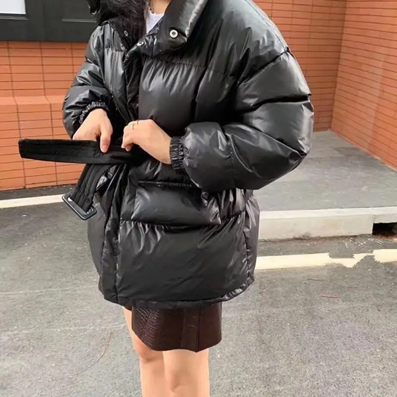 Зимние куртки пуховики для женщин толстые теплые парки пальто пузырь с
