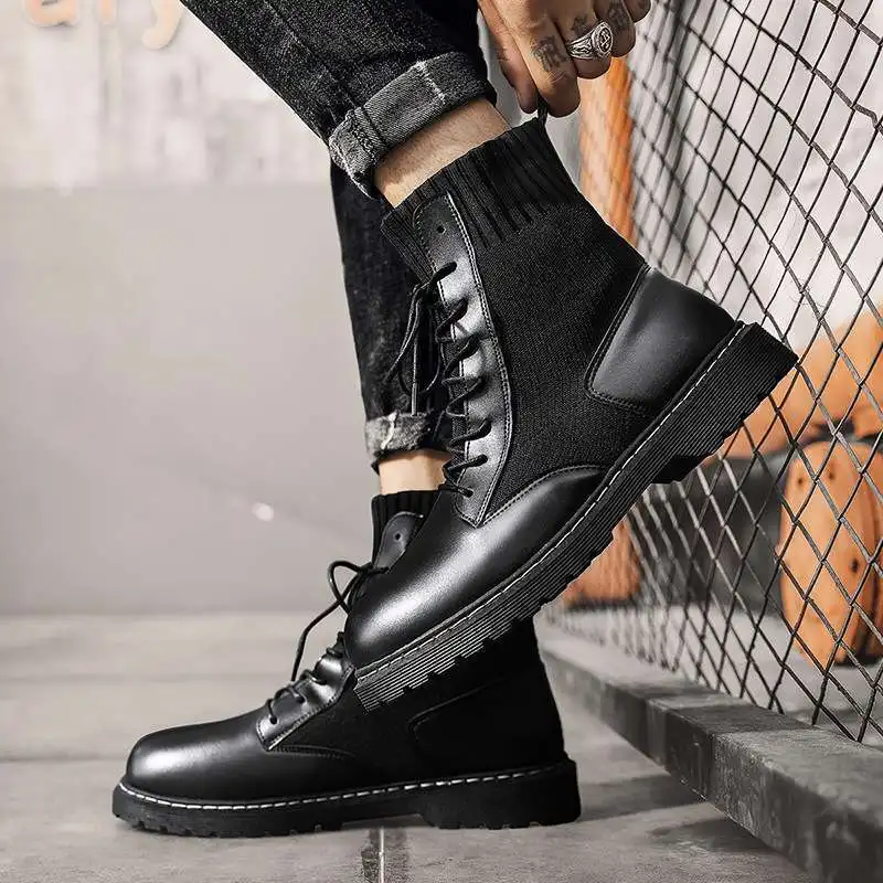 

New British Style Couples Work Boots Ankle Boots 2021 Winter Autumn Men and Women Shoes Lace Up Female Fashion Short Boot