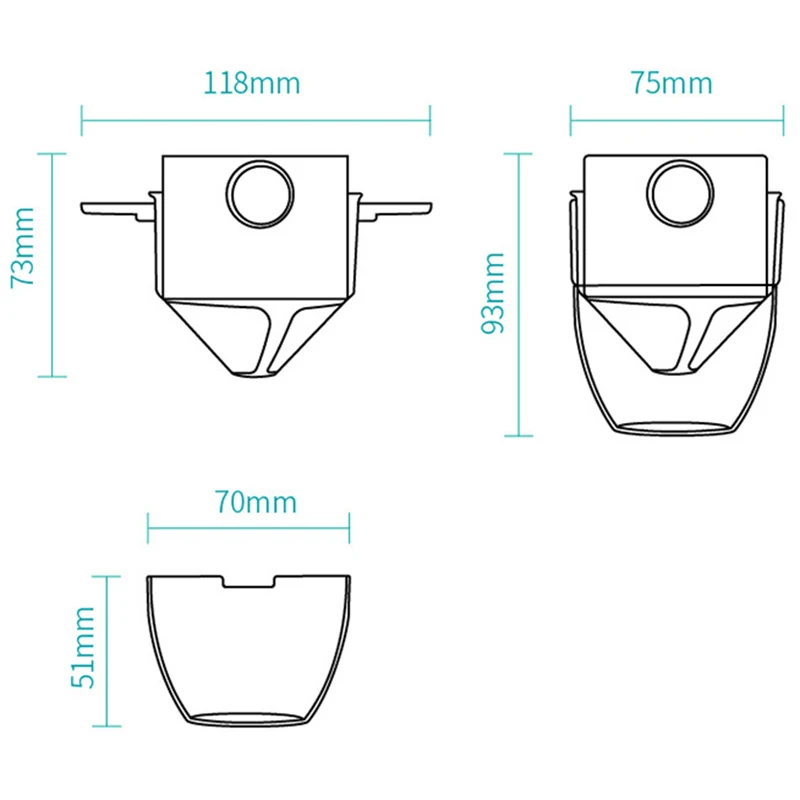 

Coffee Filter with Cup Portable Drip Coffee Tea Holder Funnel Baskets Reusable Tea Infuser and Stand Coffee Dripper