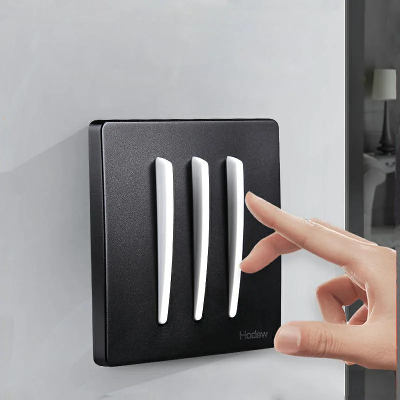 High Quality 86 Retro Black Wall Lamp Push Button Switch 1-4 Gang 1 Way 2 Light 10A 220V | Обустройство дома