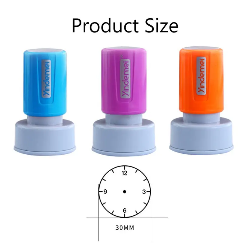 

1 PC Learning Recognition Teacher Teaching Seal Clock Dial Stamps Primary School Seal Kids Children Toys 30mm In Diameter New