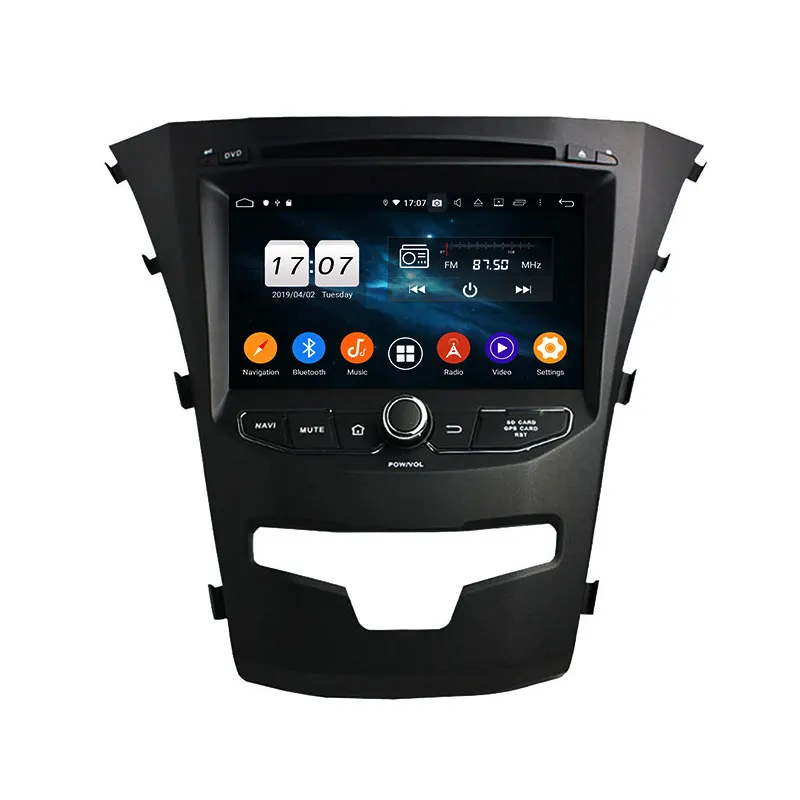 Автомобильный DVD плеер KLYDE 7 &quotAndroid 9 0 для SsangYong Korando 2014 мультимедийный 8 ядер стерео
