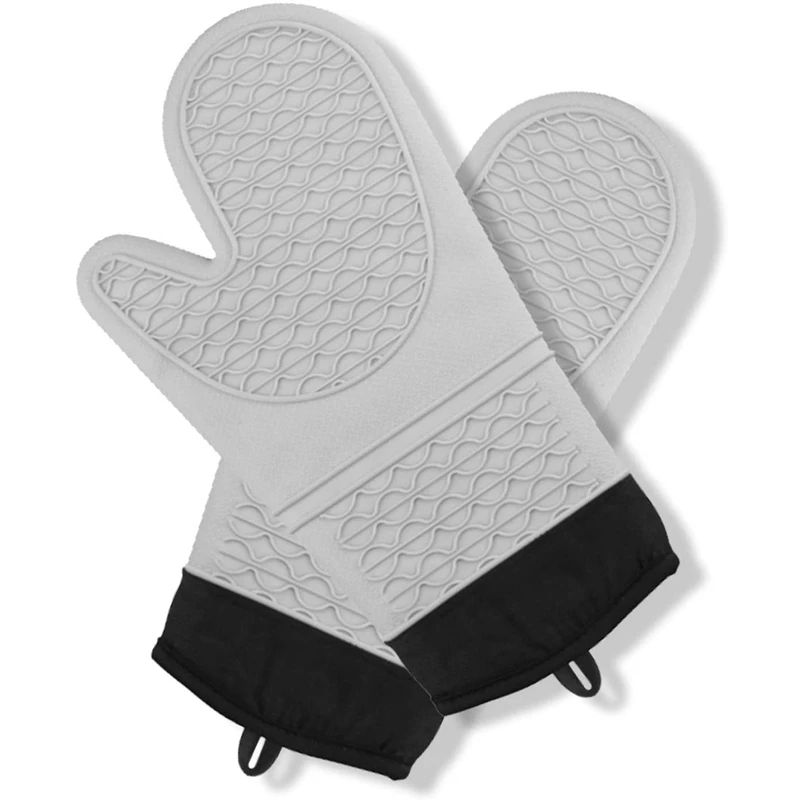 

Oven Mitts Oven Gloves with Non-Slip Textured Grip for Grilling,Cooking, Baking,BBQ,with Quilted Liner 1 Pair