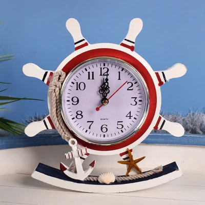 Деревянный руль в средиземноморском стиле вращающийся колокольчик украшения