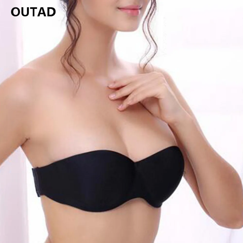 Женский бюстгальтер из волокна невидимые бюстгальтеры пуш ап без бретелек