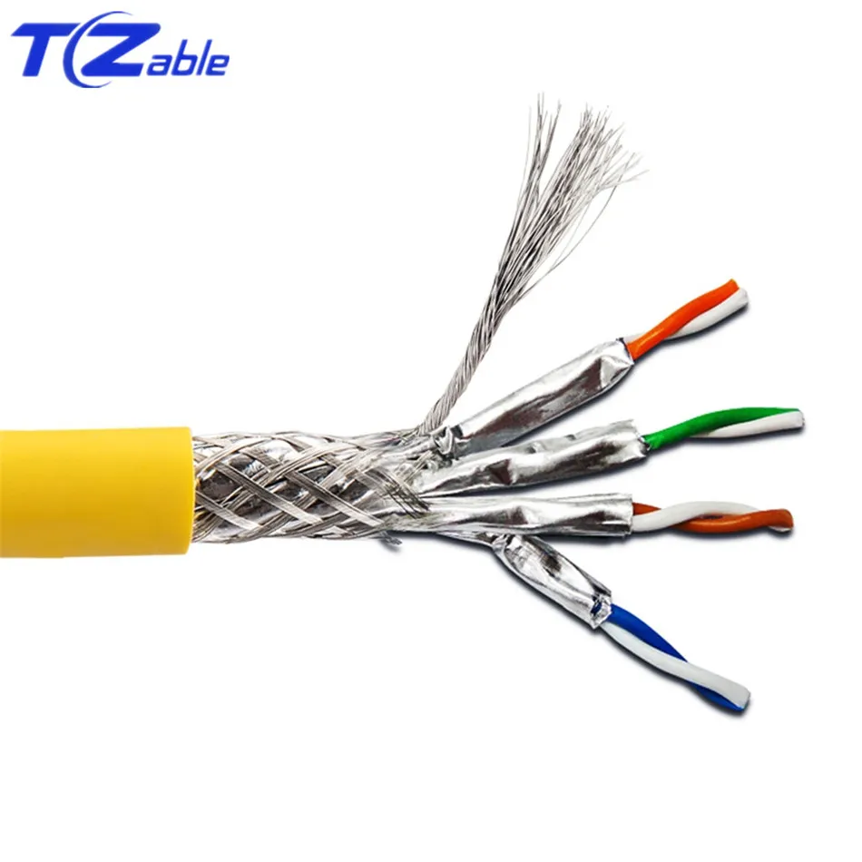 Ethernet кабели RJ45 24AWG CAT 8 сетевой кабель Cat8 40 ГБ 2000 МГц с двойным экранированием