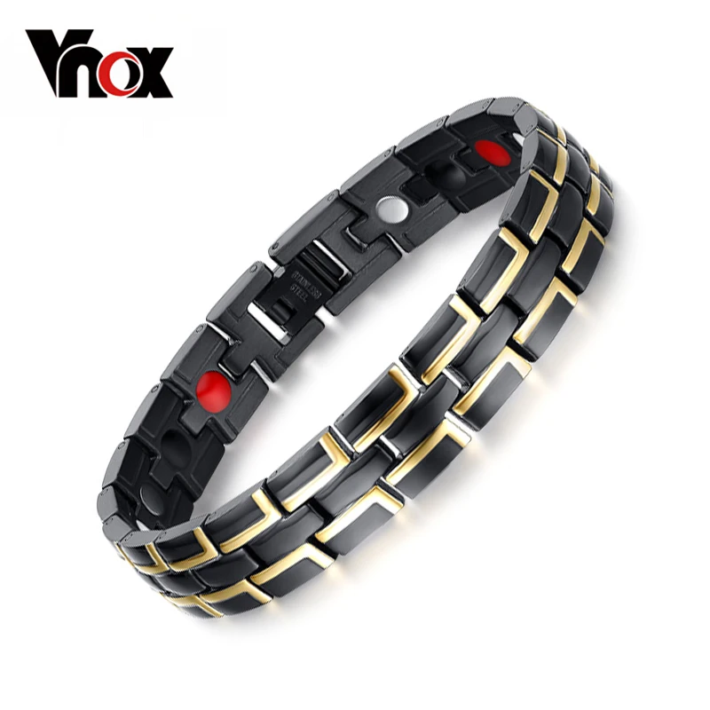 Мужской браслет VNOX Bio Ele ts Energy мужские ювелирные изделия цепочка из нержавеющей
