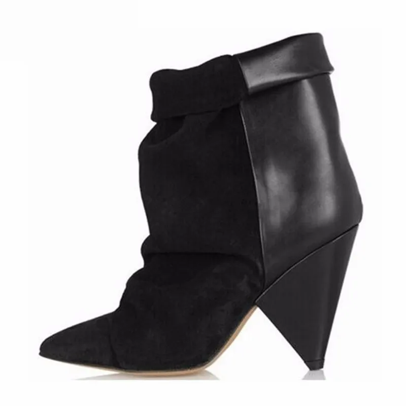 

Женские ботильоны из натуральной кожи, на высоком каблуке, на танкетке