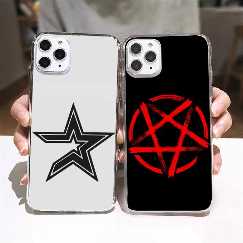 

Pentagram totem Phone Case Transparent soft For iphone 5 5s 5c se 6 6s 7 8 11 12 13 plus mini x xs xr pro max