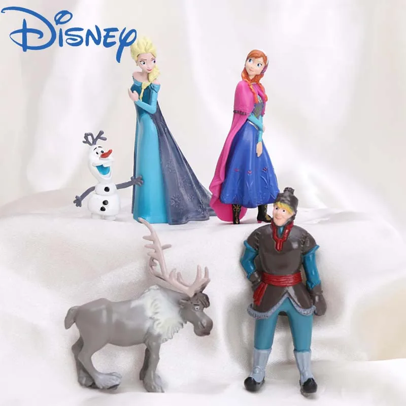 

5pcs/Set Disney 5-10CM Frozen Doll Anna and Princess Elsa Model PVC Cake Decoration Birthday Gift Toy
