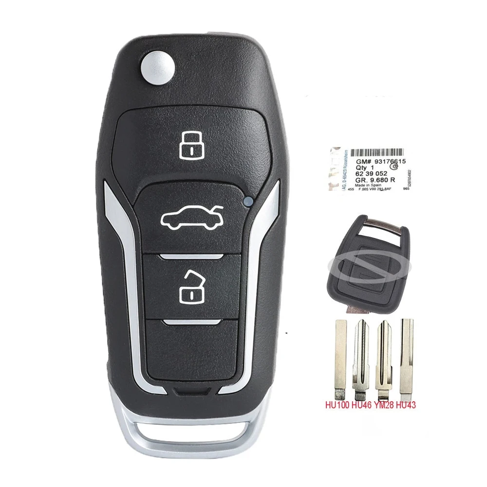 Keyecu 6239052-93176615 433 МГц чип ID40 Модернизированный Выкидной дистанционный