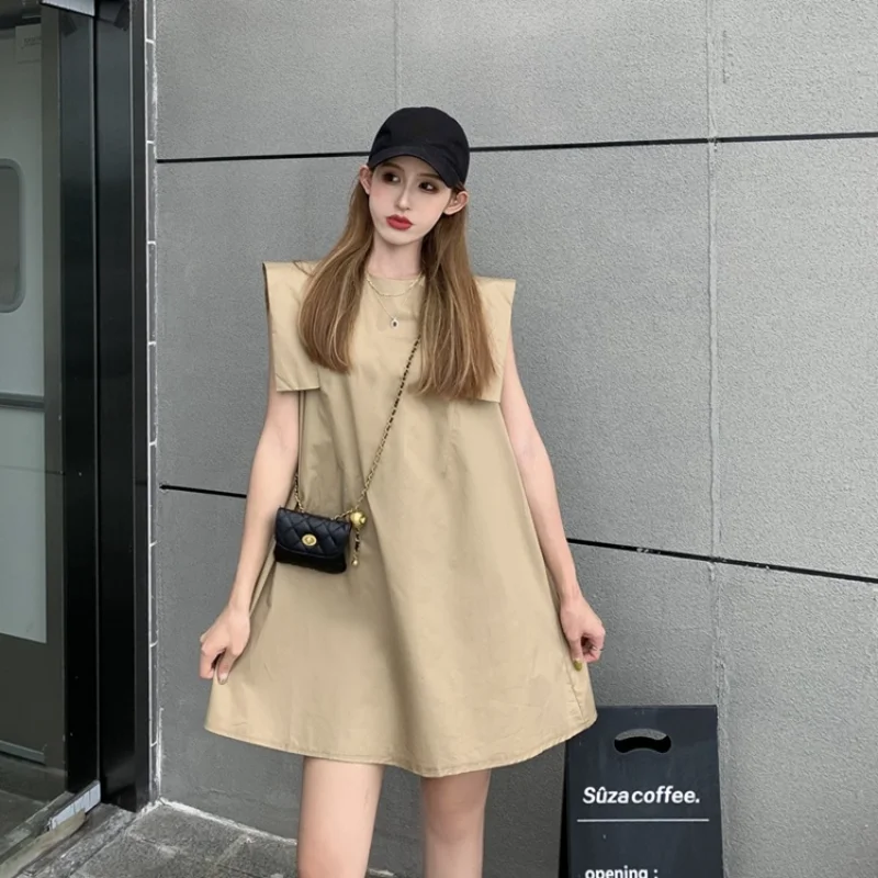 

Свободное женское платье, модное свободное летнее платье с рукавами-крылышками, женская одежда, белое короткое платье трапециевидной формы...