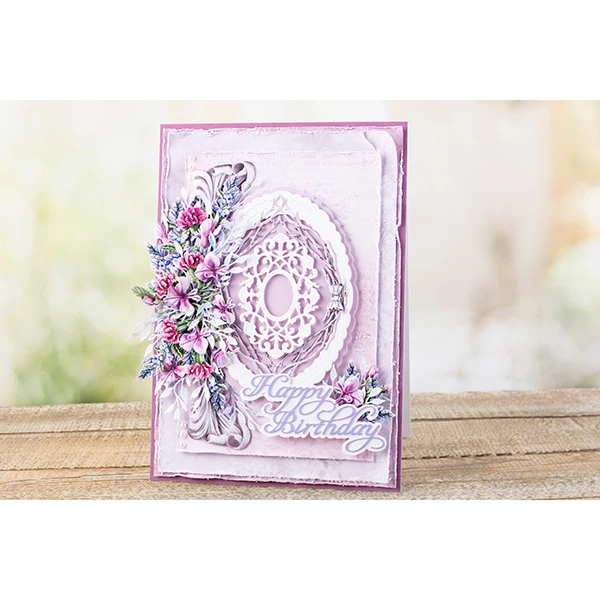 

Catmint Lobelia Spray Frame Metal Cutting Die Scrapbook Embossed Paper Card Album Craft Template Cut Die New for 2021 Arrive